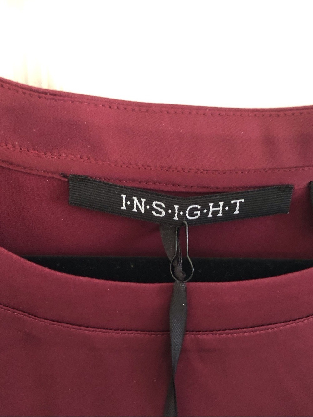 Insight NWT Satin Feel Round Neck Top Basic Minimalist Evening Wear Versatile - Picture 3 of 8